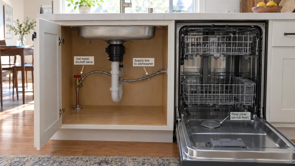 Dishwasher Not Filling With Water? Valve, Float or Supply Line
